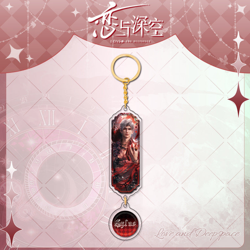 LaDS Sandwich Pendant - Golden Acrylic Round Charm Double-Sided High-Definition Game Anime Merchandise - merrys