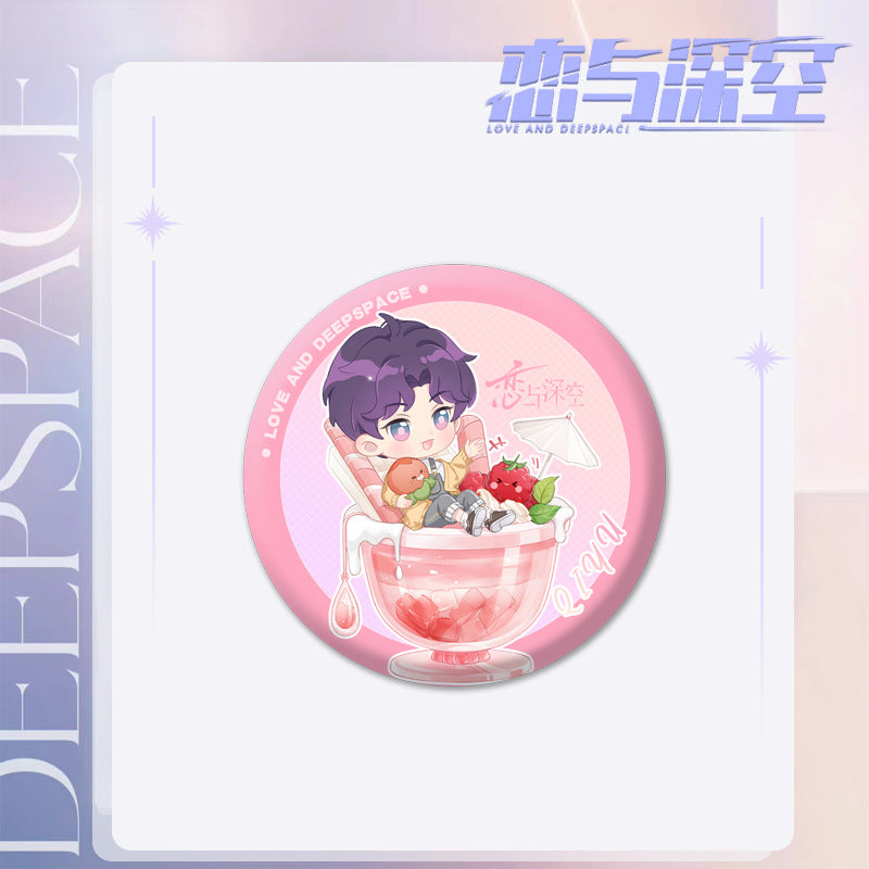 Love and DeepSpace Series 101 Badge - Chibi Cartoon Character Zayne, Rafayel All Characters Badge Merchandise - merrys