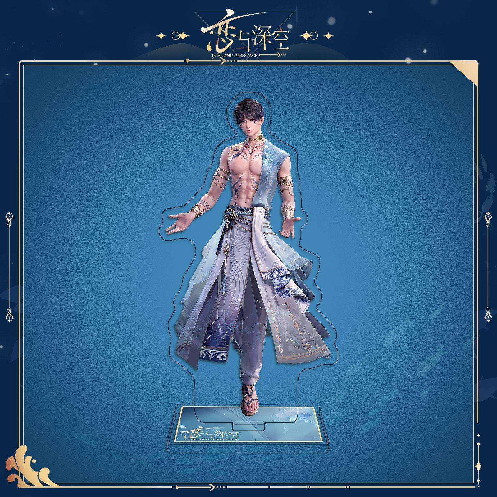 Love and DeepSpace Rafayel God of Tides Echoes of the Sea Breeze - Acrylic Standee, Art Card, Double Flash Badge, Quicksand Merchandise - merrys