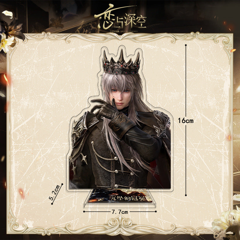 Love and DeepSpace Xavier Falling Crown Series - Acrylic Sandwich Standee, Art Paper & Quicksand Keychain - merrys