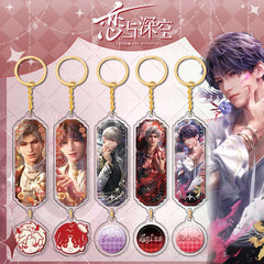 LaDS Sandwich Pendant - Golden Acrylic Round Charm Double-Sided High-Definition Game Anime Merchandise - merrys