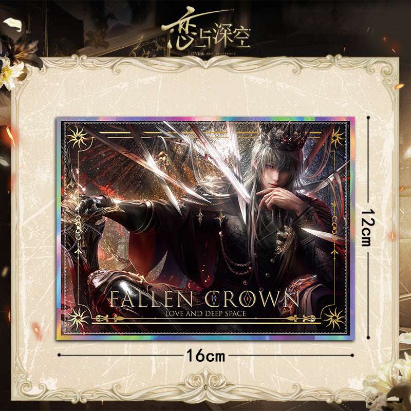 Love and DeepSpace Xavier Falling Crown Series - Acrylic Sandwich Standee, Art Paper & Quicksand Keychain - merrys