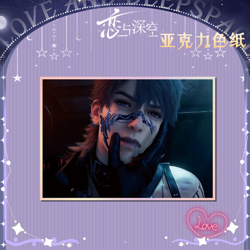 Love and DeepSpace Acrylic Art Card 116-178 Large Size Holographic Edge 20.5*14.5cm Anime Merchandise