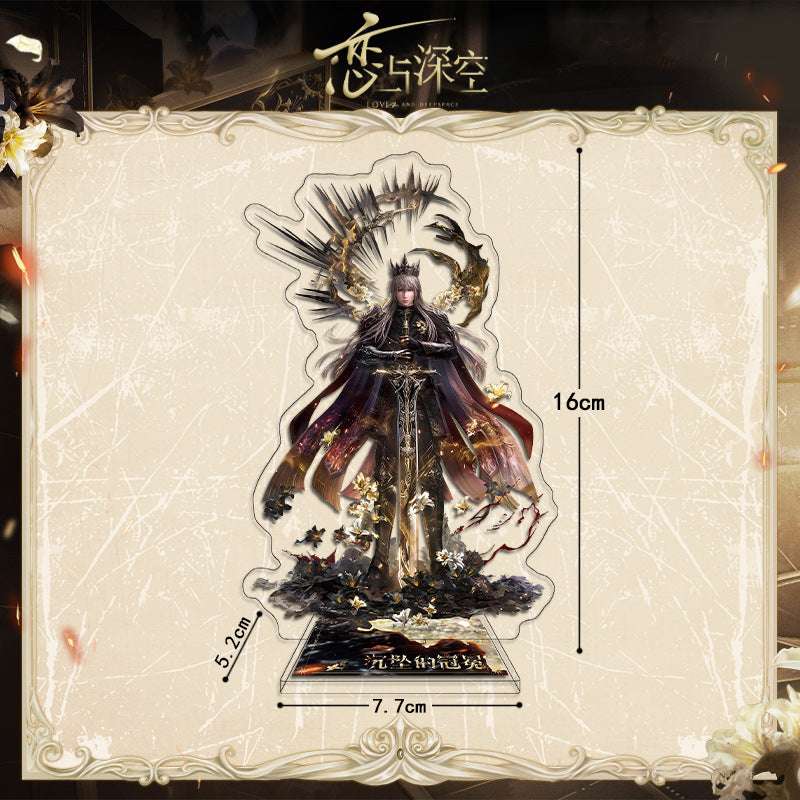 Love and DeepSpace Xavier Falling Crown Series - Acrylic Sandwich Standee, Art Paper & Quicksand Keychain - merrys