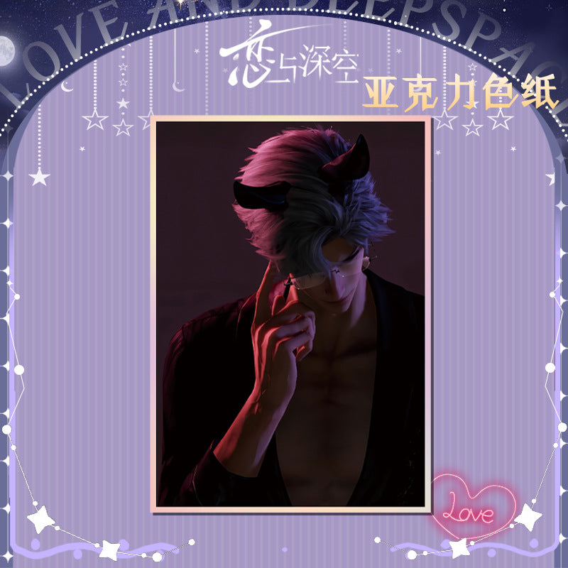 Love and DeepSpace Acrylic Art Card 116-178 Large Size Holographic Edge 20.5*14.5cm Anime Merchandise