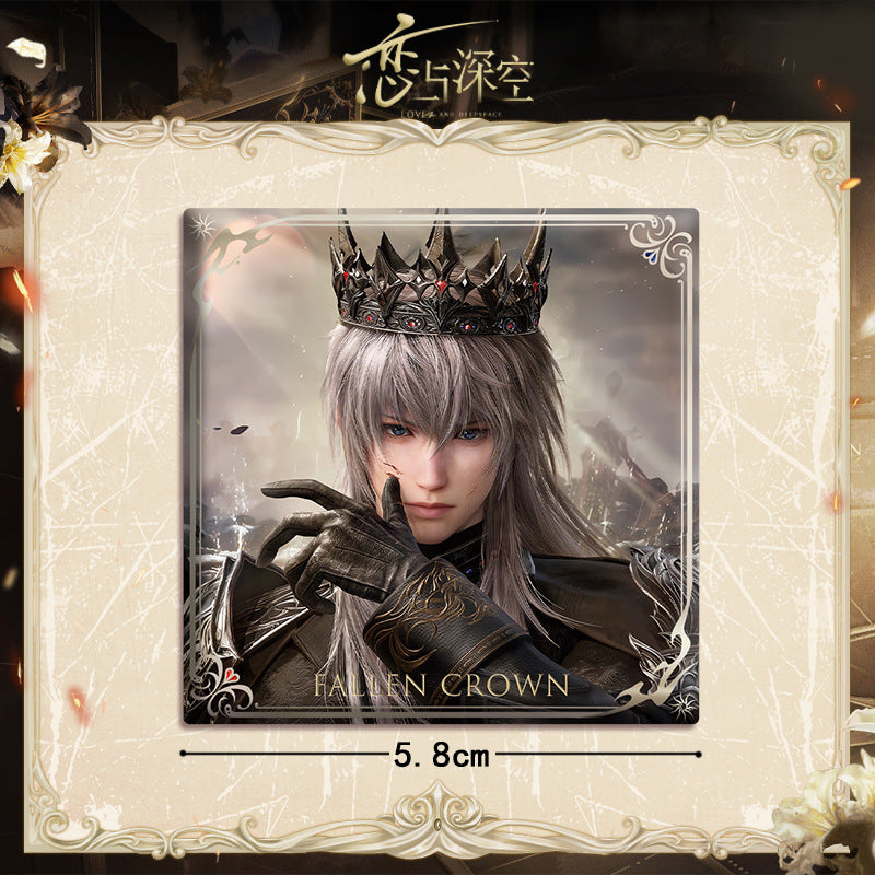 Love and DeepSpace Xavier Falling Crown Series - Acrylic Sandwich Standee, Art Paper & Quicksand Keychain - merrys