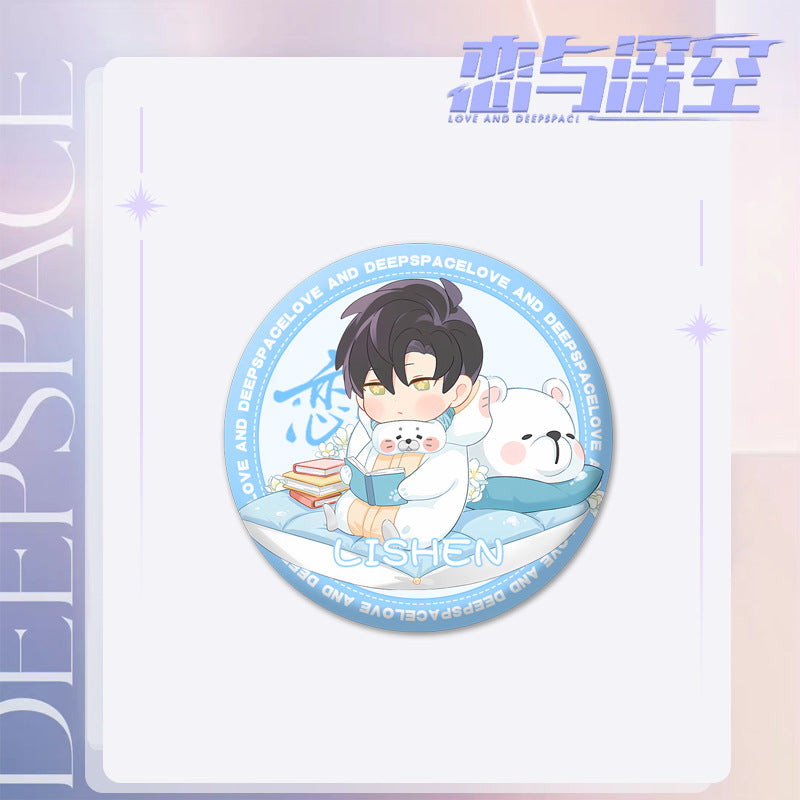 Love and DeepSpace Series 101 Badge - Chibi Cartoon Character Zayne, Rafayel All Characters Badge Merchandise - merrys