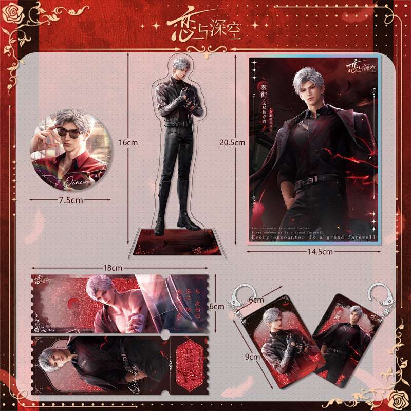 LaDS Sylus Dark Spot Leader - Acrylic Sandwich Standee, Double Flash Badge, Art Card, Quicksand Keychain - merrys