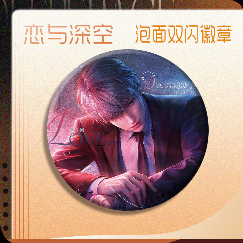 Love and DeepSpace 16cm Cup Noodle Badge Series - Double Flash Anime Badge, PET Material