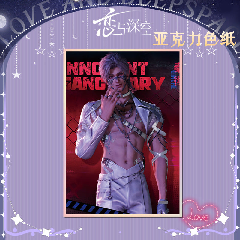 Love and DeepSpace Acrylic Art Card 116-178 Large Size Holographic Edge 20.5*14.5cm Anime Merchandise