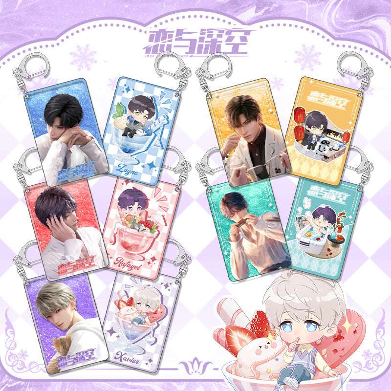 LaDS Shaker Mahjong Charm Keychain - Zayne, Rafayel, Xavier Anime Merch - merrys