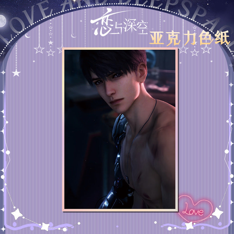 Love and DeepSpace Acrylic Art Card 116-178 Large Size Holographic Edge 20.5*14.5cm Anime Merchandise