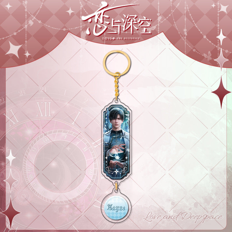 LaDS Sandwich Pendant - Golden Acrylic Round Charm Double-Sided High-Definition Game Anime Merchandise - merrys