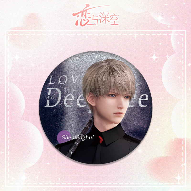 Love and DeepSpace Lawson Co-branded Double Flash Badge - 75mm 58mm Tinplate Anime Merchandise - merrys