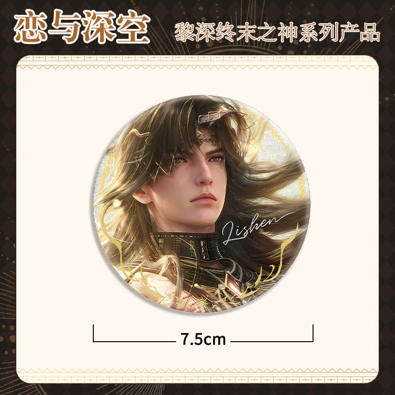 Love and DeepSpace Zayne End of God Series - Acrylic Sandwich Standee, Art Card, Quicksand Keychain