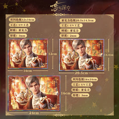 Love and DeepSpace Acrylic Double Flash Art Card High-Definition Printing Anime Mobile Game Merchandise