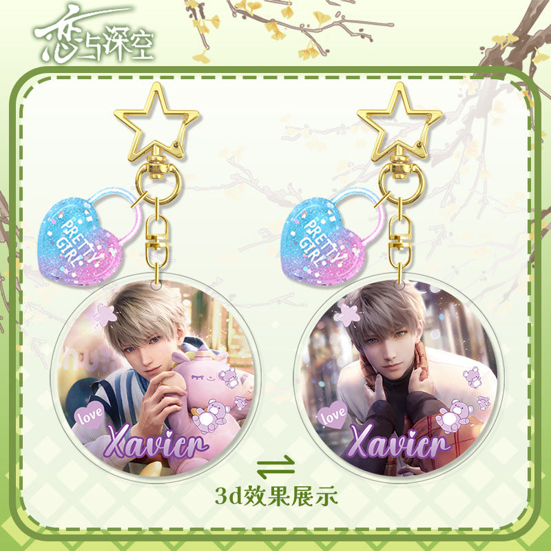 LaDS Lenticular Keychain - 3D Transformation Zayne, Rafayel, Xavier Game Anime Merchandise - merrys