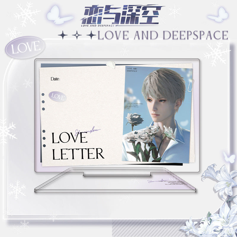 Love and DeepSpace Acrylic Message Board Standee - Anime Game Merchandise, Valentine's Gift for Boys