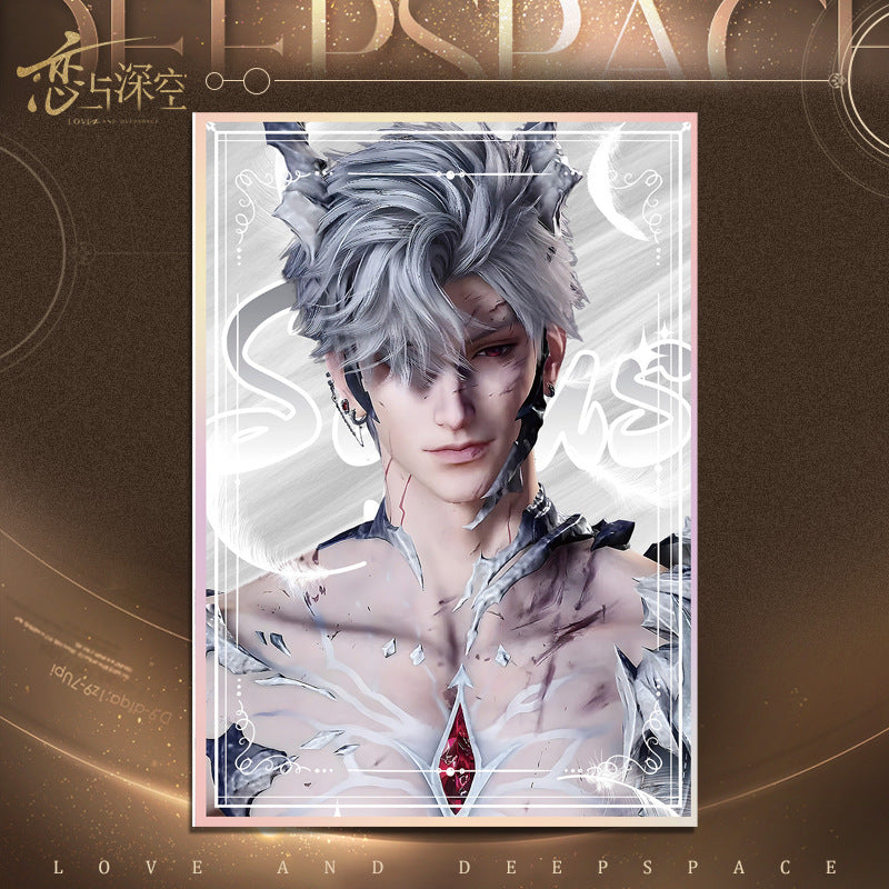 Love and DeepSpace Acrylic Art Card 1-115 - Large Size 20.5*14.5cm with Holographic Edge Anime Game Merchandise