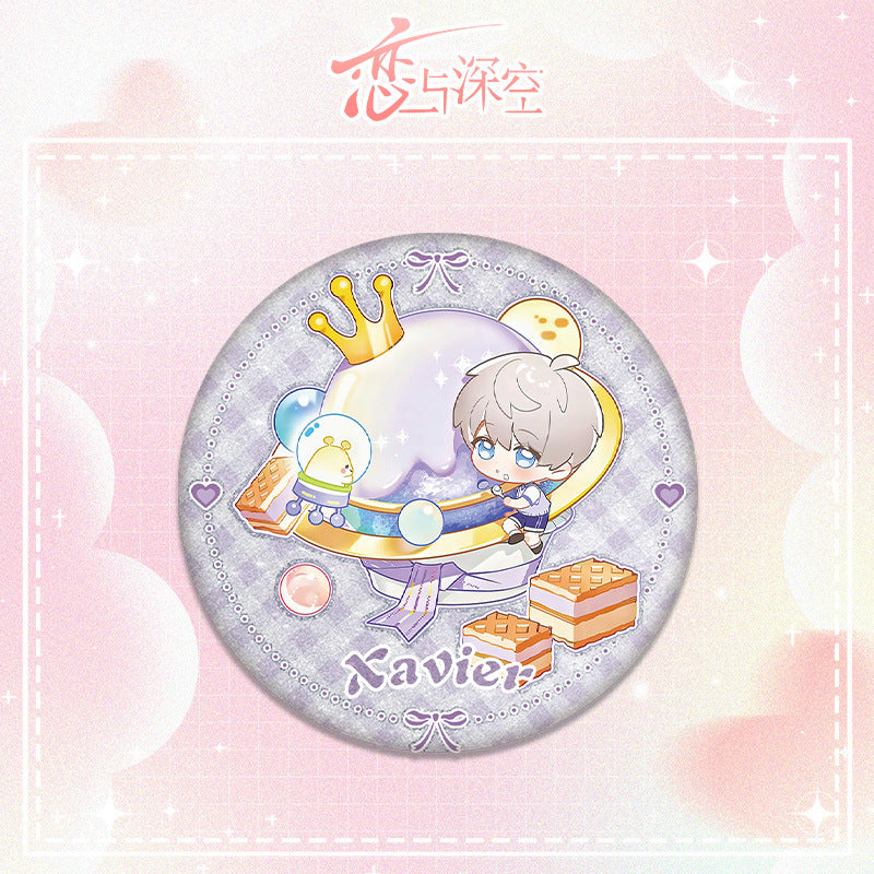 Love and DeepSpace Lawson Co-branded Double Flash Badge - 75mm 58mm Tinplate Anime Merchandise - merrys