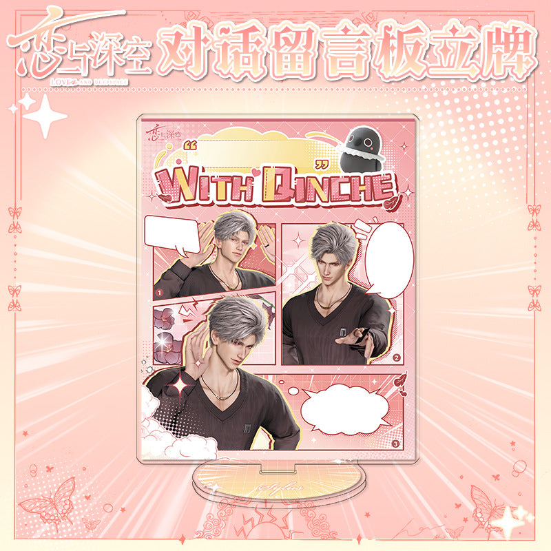 Love and DeepSpace Acrylic Message Board Standee - Anime Game Merchandise, Valentine's Gift for Boys