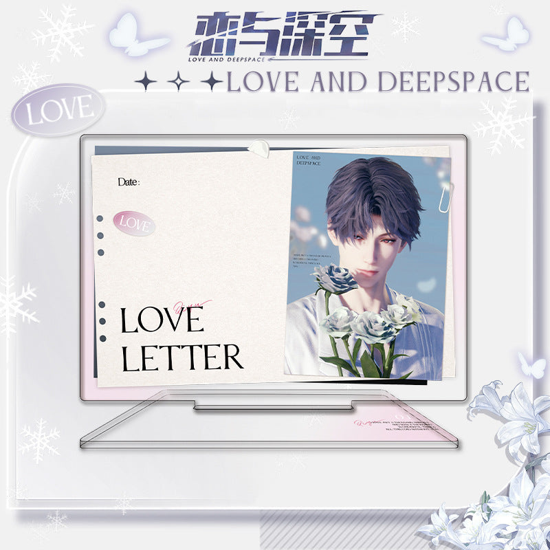 Love and DeepSpace Acrylic Message Board Standee - Anime Game Merchandise, Valentine's Gift for Boys