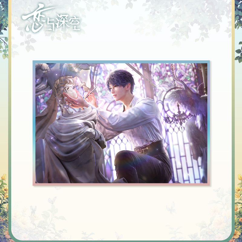 Love and DeepSpace Acrylic Art Card 1-115 - Large Size 20.5*14.5cm with Holographic Edge Anime Game Merchandise