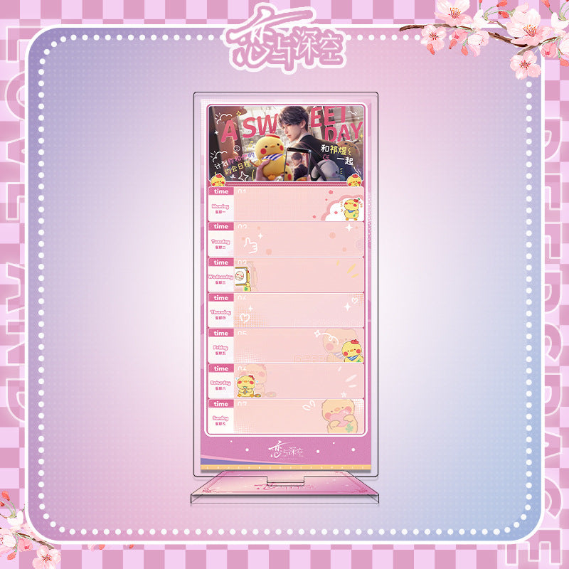 Love and DeepSpace Acrylic Message Board Standee - Anime Game Merchandise, Valentine's Gift for Boys