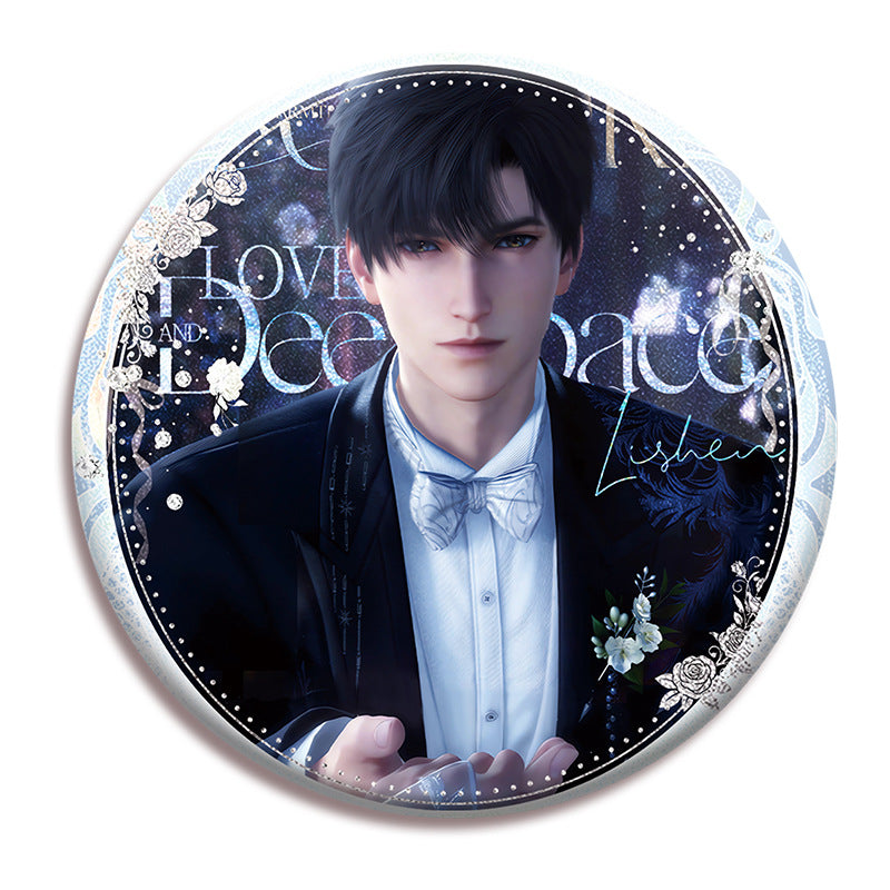 Love and DeepSpace Wedding Card Series Double Flash Badge 197-206 Full Set 75mm 58mm Tinplate Anime Merchandise