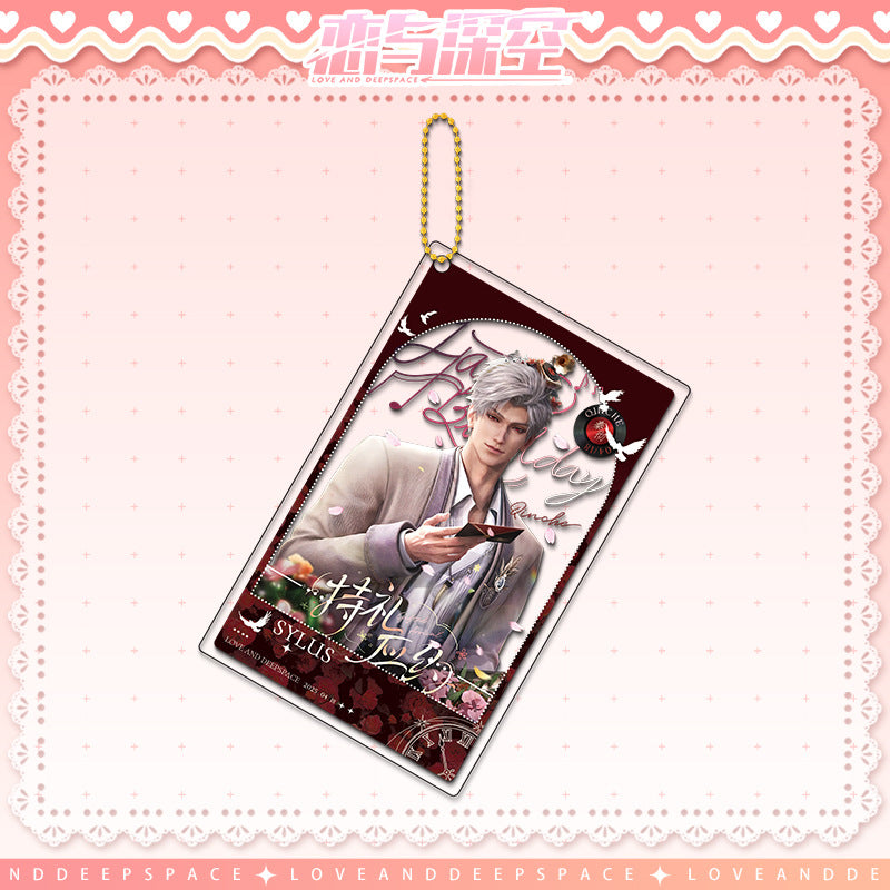 Love and DeepSpace Sylus Birthday Where the Heart Dwells Series - Double Flash Badge, Standee Game Merchandise Gift - merrys
