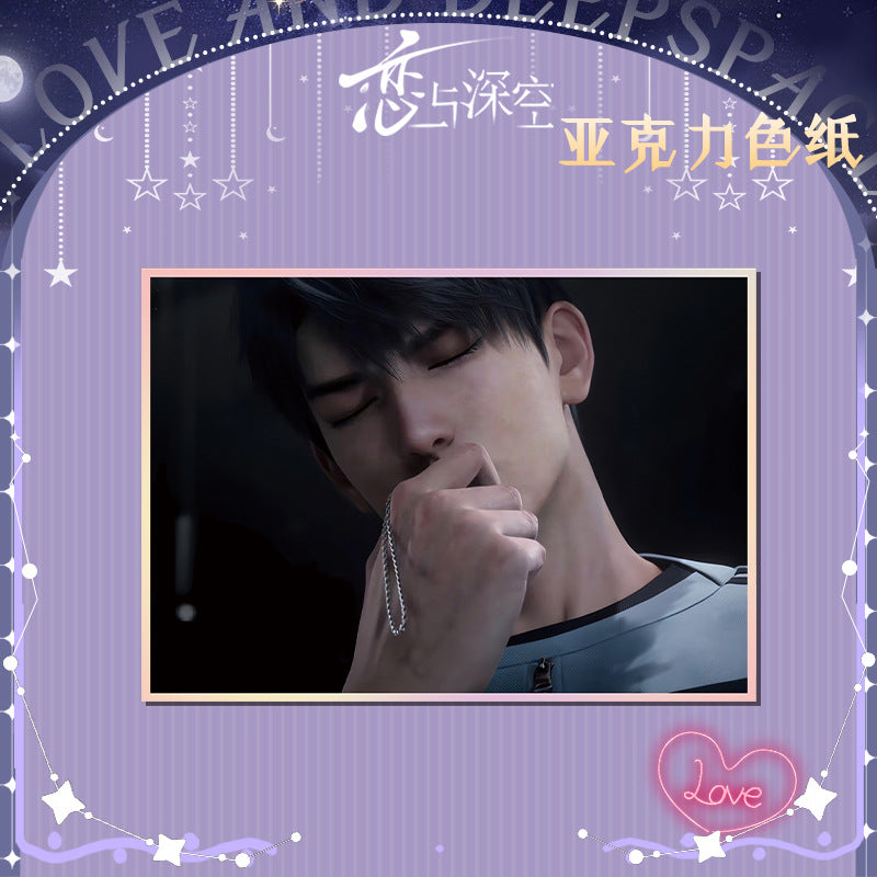 Love and DeepSpace Acrylic Art Card 116-178 Large Size Holographic Edge 20.5*14.5cm Anime Merchandise