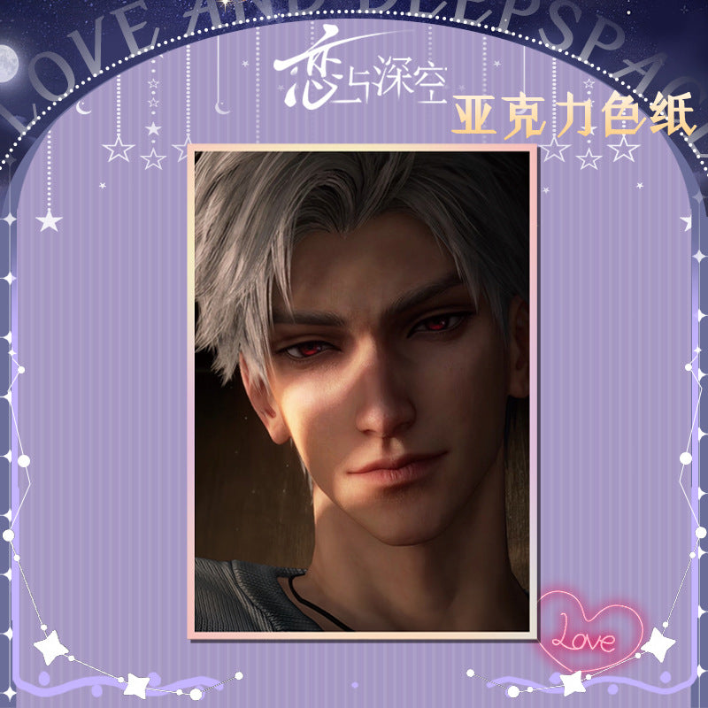 Love and DeepSpace Acrylic Art Card 116-178 Large Size Holographic Edge 20.5*14.5cm Anime Merchandise