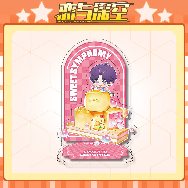 Love and DeepSpace 12cm Double-Sided Insert Standee - Anime Acrylic Desktop Decoration, Sandwich Craft, Combined Illustration