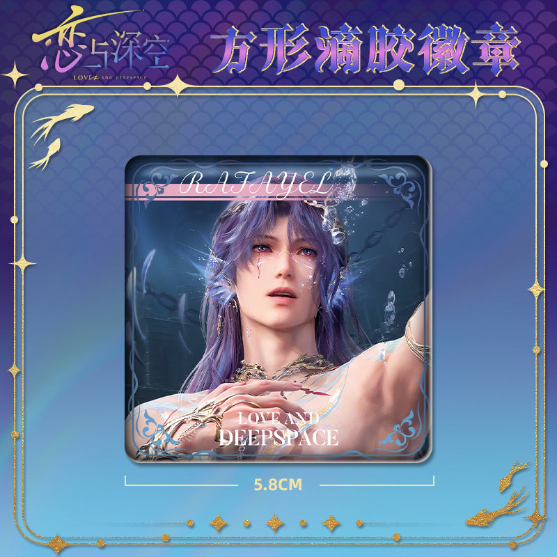 Love and DeepSpace Rafayel Lemuria Sea God Series - Acrylic Sandwich Standee, Art Card, Quicksand Keychain