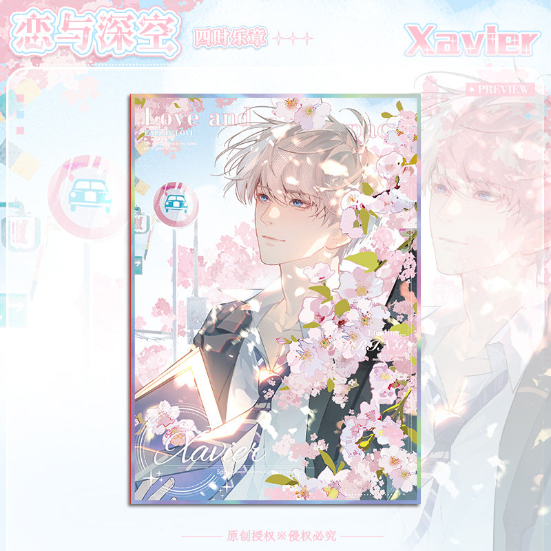 LaDS Original Four Seasons Movement Acrylic Art Card - Large Size 20.5*14.5cm Anime Merchandise - merrys