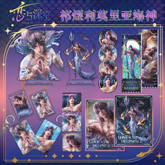 Love and DeepSpace Rafayel Lemuria Sea God Series - Acrylic Sandwich Standee, Art Card, Quicksand Keychain