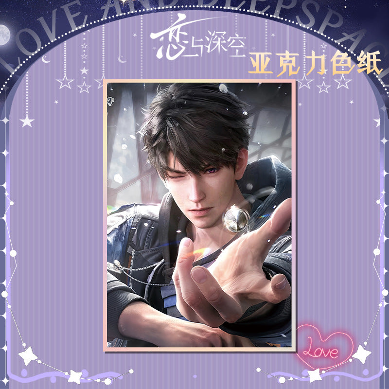 Love and DeepSpace Acrylic Art Card 116-178 Large Size Holographic Edge 20.5*14.5cm Anime Merchandise