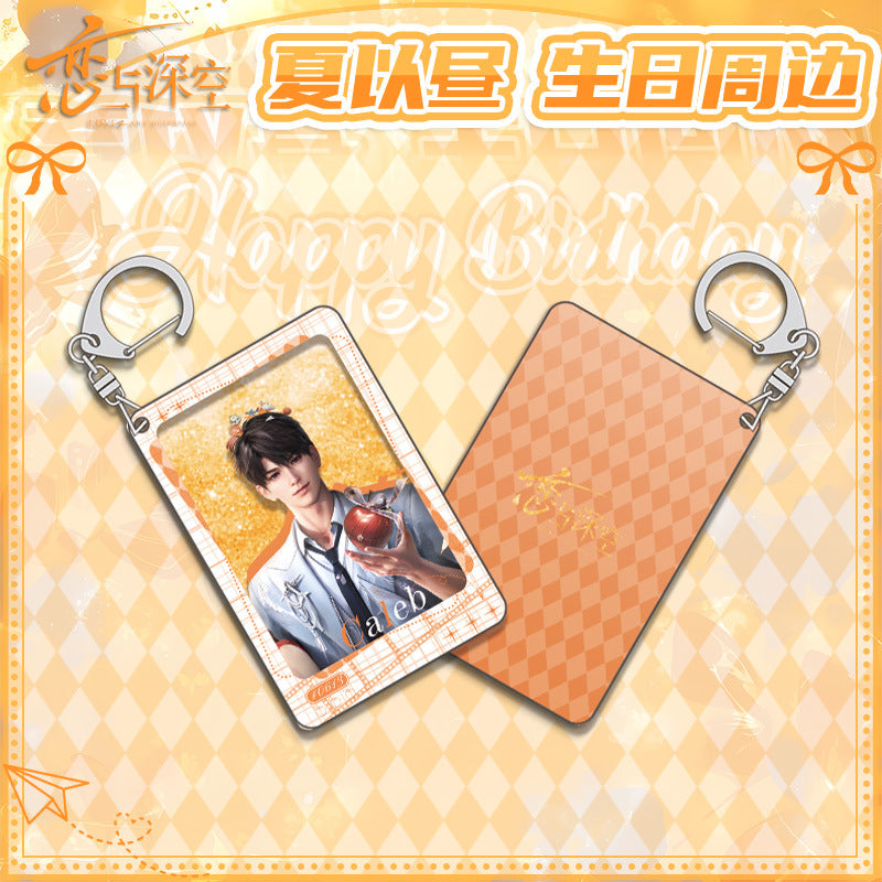 Love and DeepSpace Caleb Birthday Series Set - Double Flash Badge, Standee Anime Game Acrylic Merchandise