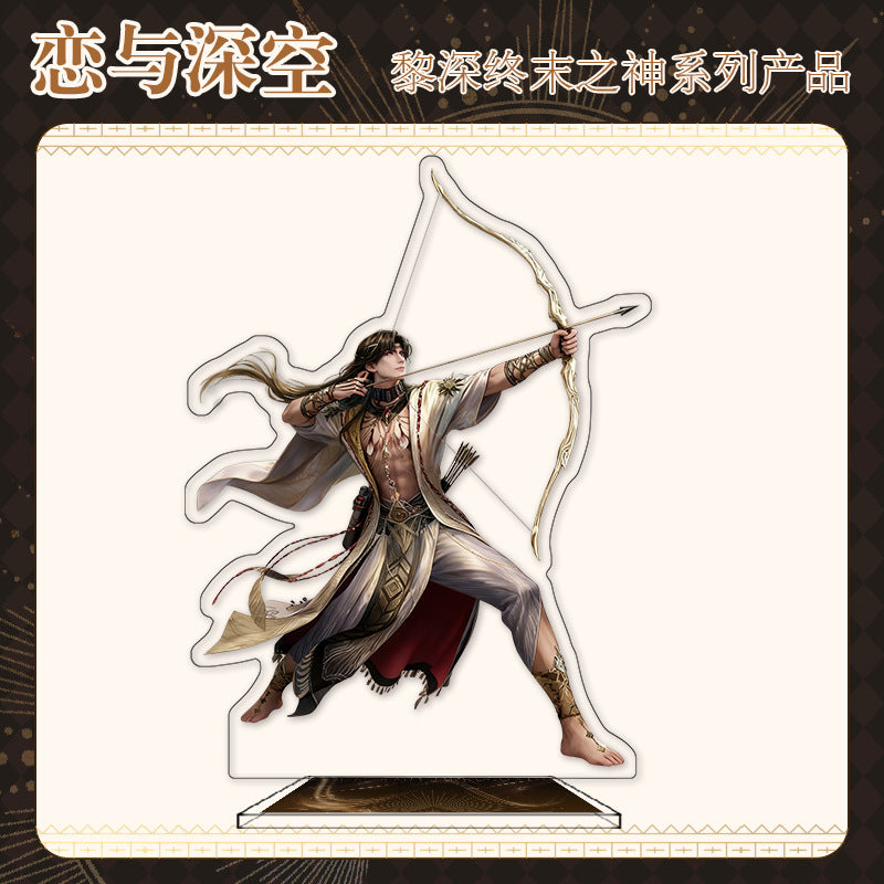 Love and DeepSpace Zayne End of God Series - Acrylic Sandwich Standee, Art Card, Quicksand Keychain