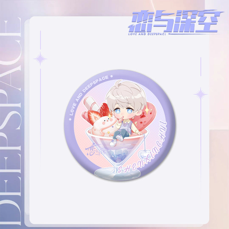Love and DeepSpace Series 101 Badge - Chibi Cartoon Character Zayne, Rafayel All Characters Badge Merchandise - merrys