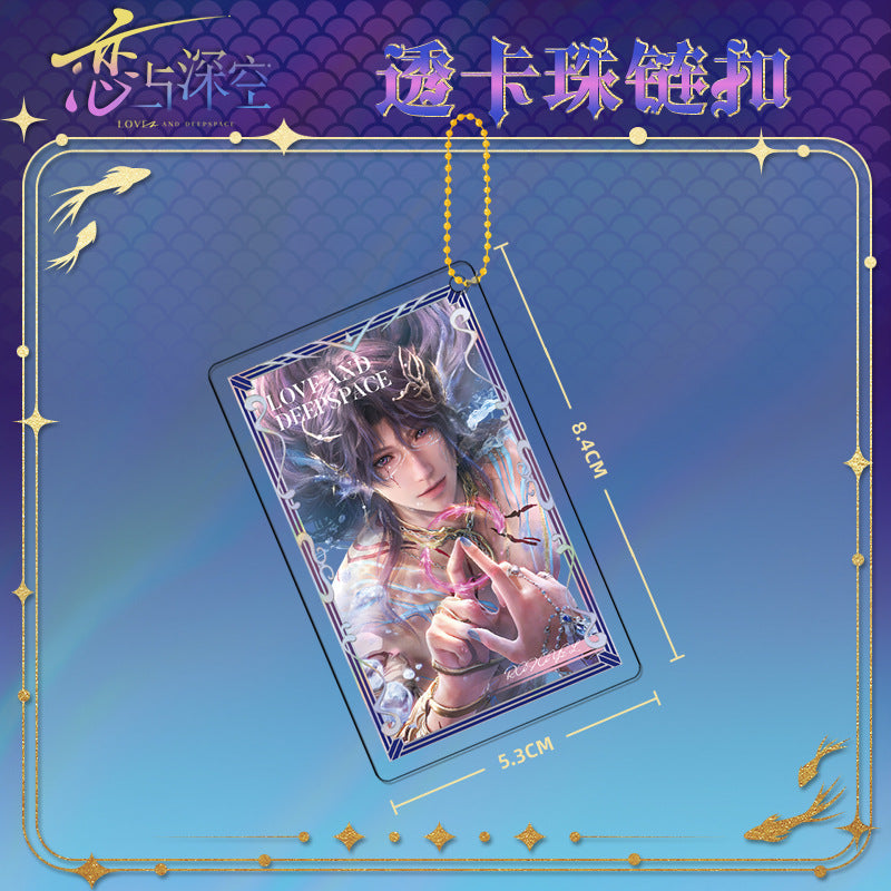 Love and DeepSpace Rafayel Lemuria Sea God Series - Acrylic Sandwich Standee, Art Card, Quicksand Keychain