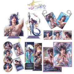 Love and DeepSpace Rafayel Lemuria Sea God Series - Acrylic Sandwich Standee, Art Card, Quicksand Keychain