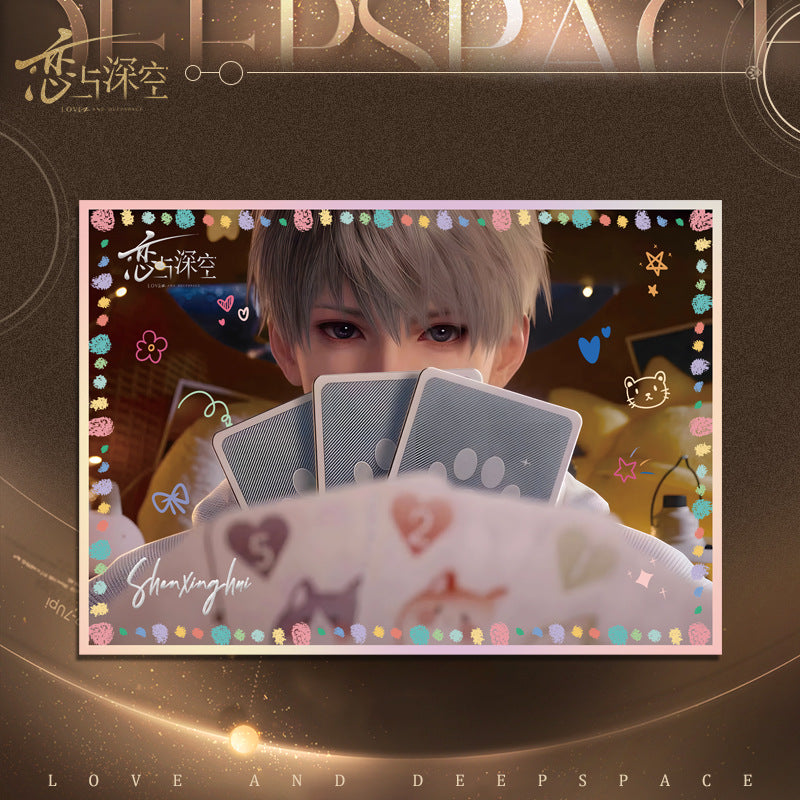 Love and DeepSpace Acrylic Art Card 1-115 - Large Size 20.5*14.5cm with Holographic Edge Anime Game Merchandise