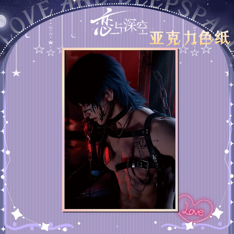 Love and DeepSpace Acrylic Art Card 116-178 Large Size Holographic Edge 20.5*14.5cm Anime Merchandise