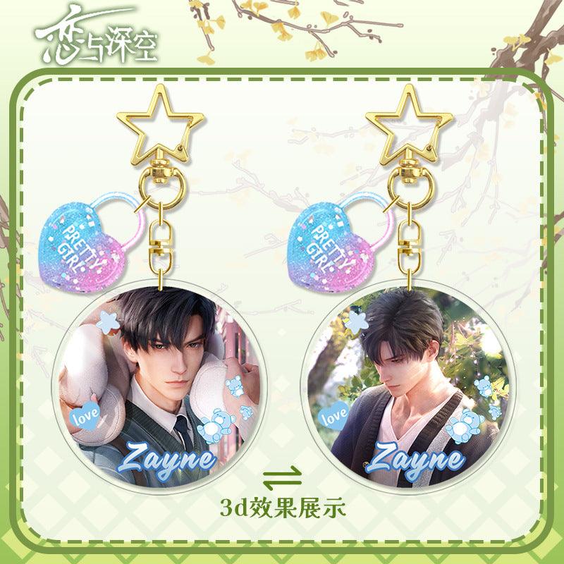 LaDS Lenticular Keychain - 3D Transformation Zayne, Rafayel, Xavier Game Anime Merchandise - merrys