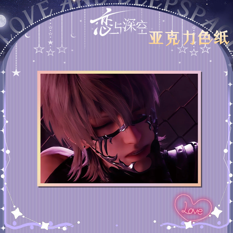 Love and DeepSpace Acrylic Art Card 116-178 Large Size Holographic Edge 20.5*14.5cm Anime Merchandise