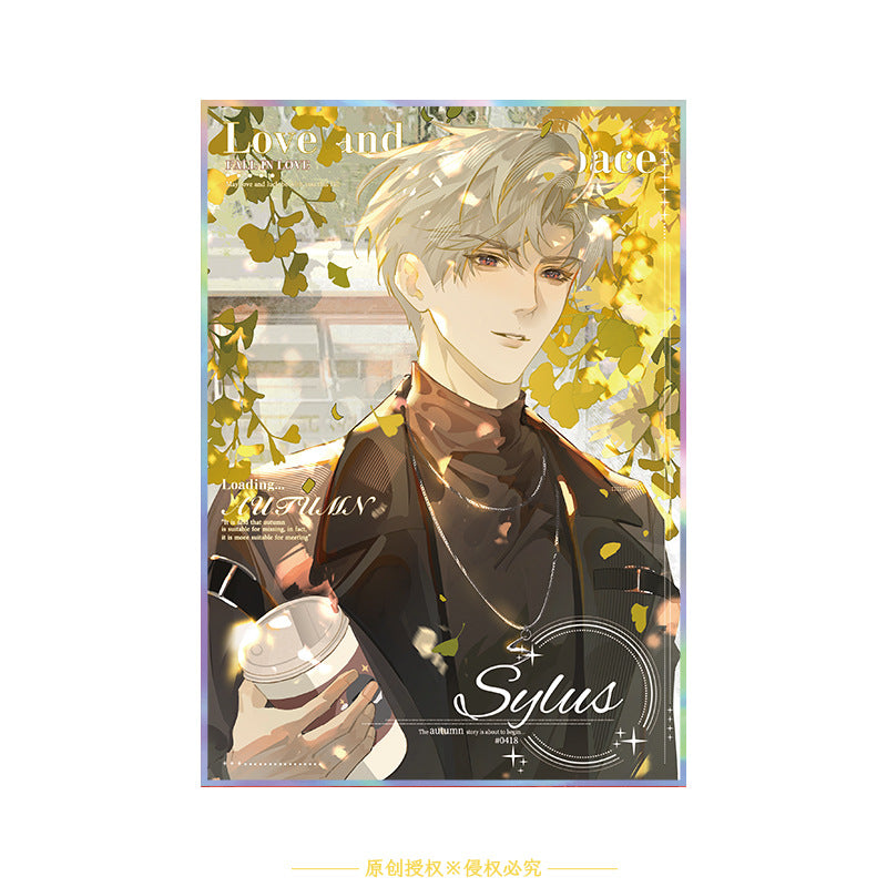 LaDS Original Four Seasons Movement Acrylic Art Card - Large Size 20.5*14.5cm Anime Merchandise - merrys