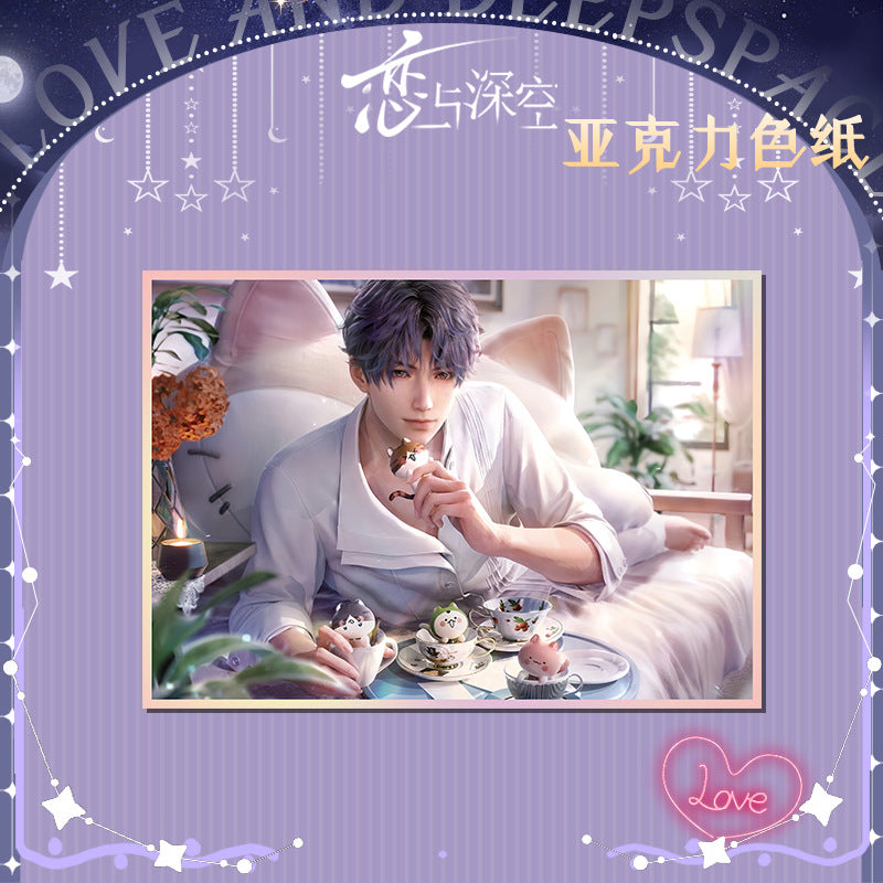 Love and DeepSpace Acrylic Art Card 116-178 Large Size Holographic Edge 20.5*14.5cm Anime Merchandise