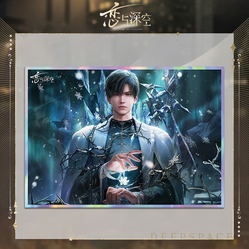Love and DeepSpace Acrylic Double Flash Art Card High-Definition Printing Anime Mobile Game Merchandise