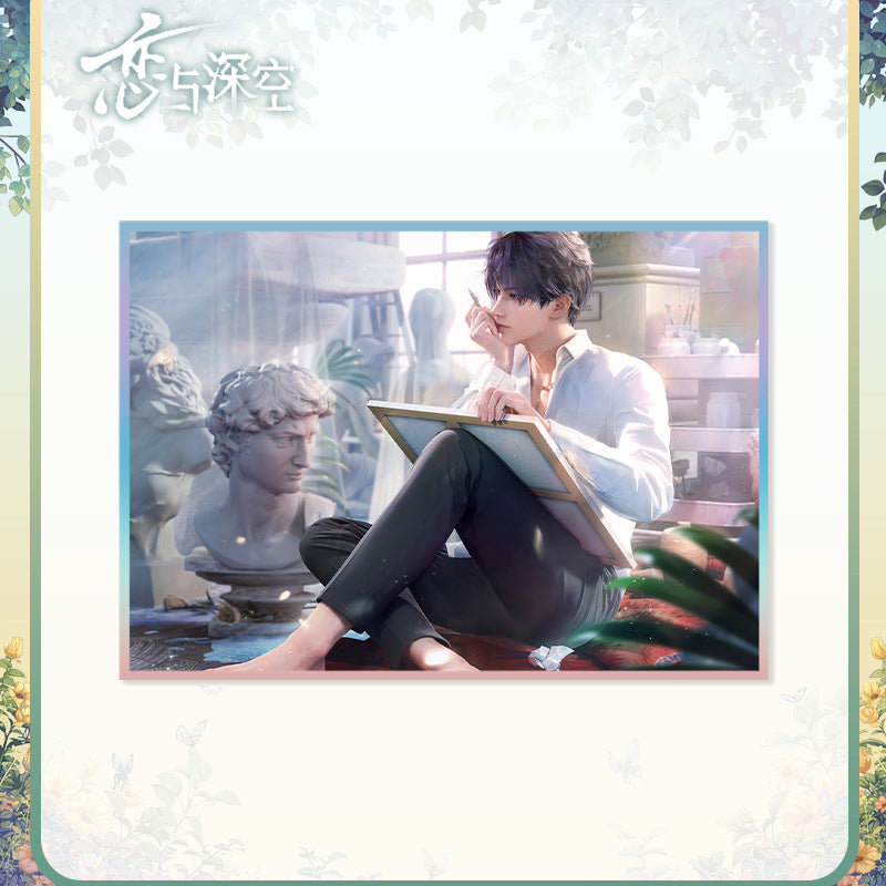 Love and DeepSpace Acrylic Art Card 1-115 - Large Size 20.5*14.5cm with Holographic Edge Anime Game Merchandise